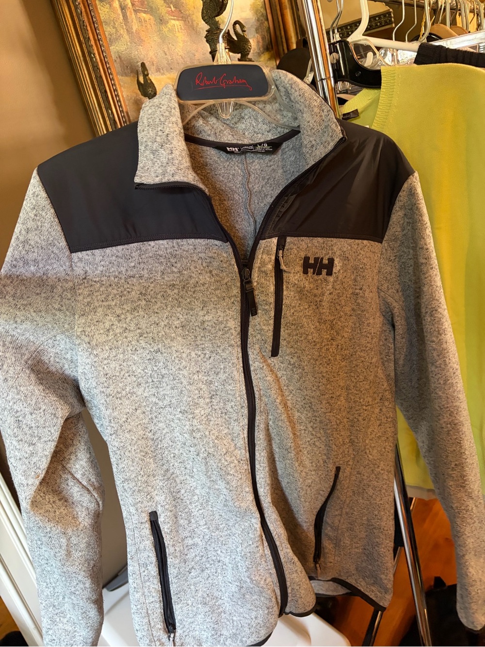 Helly Hansen Gray Fleece Zip Jacket